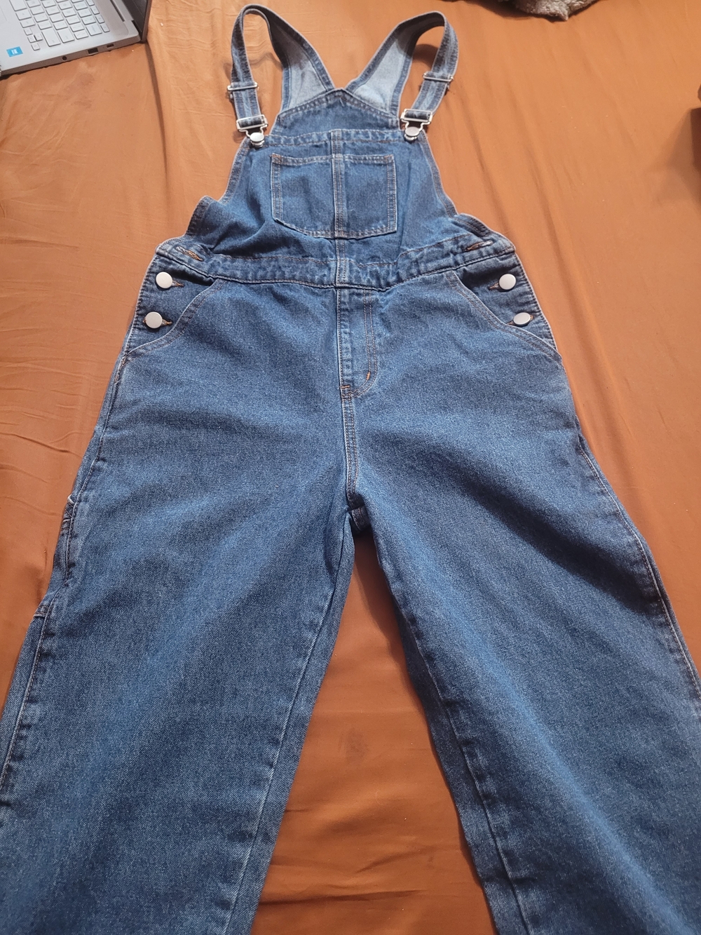 Classic Blue Denim Overalls- Medium Wash